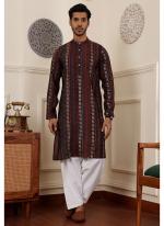 Modal Silk Multi Traditional Wear Weaving  Readymade Kurta Pajama